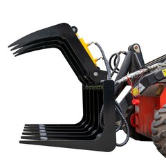 Root Grapple Bucket Attachment for Mini Skid Steer Loader Hollow Log Grapple