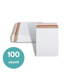 100 White Rigid Photo Document Envelopes 11 x 13.5 Self Seal Postal Mailers