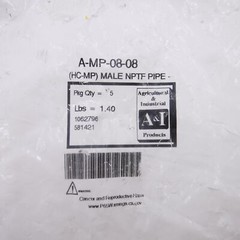 5 Pack A&I MP-08-08 1/2″ Hose x 1/2″ NPTF Male Pipe Hydraulic Hose Fittings
