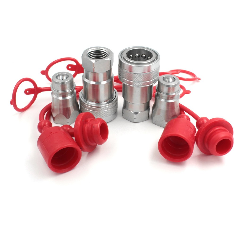 2 sets Ag 1/2″ Hydraulic Quick Connect Tractor Couplers, Ball Pioneer Style I…