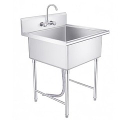 27.56×11.9×27″ Stainless Steel Commercial Utility Sink Hand Wash Laundry Tub
