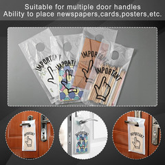 Colarr 1000 Pcs Door Hanger Bags with Cut Out Hole 6 X 12 Inch Clear Plastic