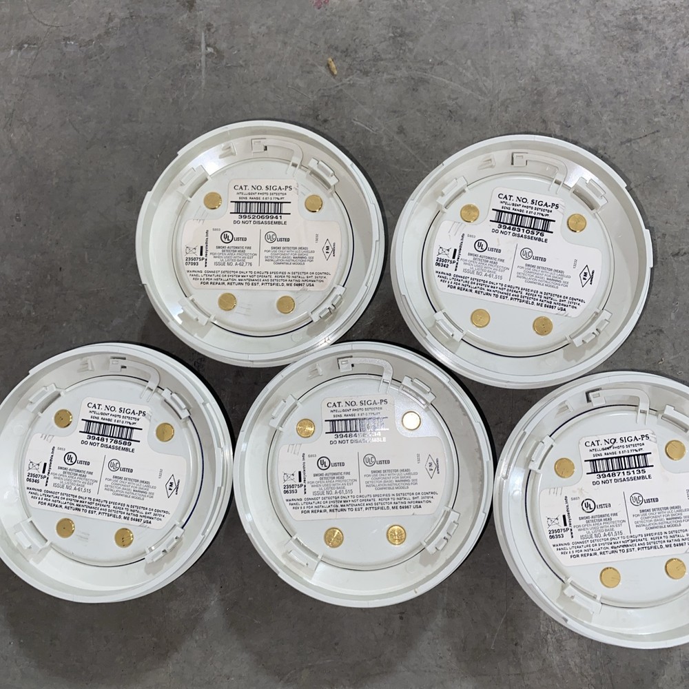 Lot Of 5 Used Edwards EST SIGA-PS Intelligent Detectors