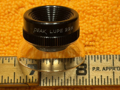 Vintage Peak Lupe 22X Magnifier SPI 1964 Optical Loupe Lens Made in Japan w/ Box
