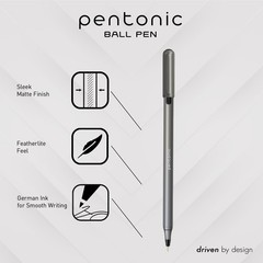 Pentonic Ballpoint Pens 1.0 mm Black Ink 25 Count Medium Tip Writing Instruments