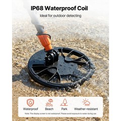 Uimoso Metal Detector for Adults with 8″ Waterproof Coil for Gold Detection