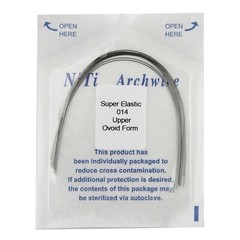 10pcs Dental Orthodontic Arch Wire Super Elastic Niti Round Ovoid Natural U/L