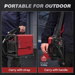 ARCCAPTAIN 160A MIG Welder 110V 220V 4 in 1 Welding Machine Gas Red+black