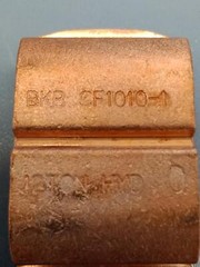 Lot of 5 ABB Blackburn – CF1010-1 Copper Compression Tap Connector1/0-2 AWG