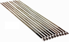 10 Pack Secure 14″ Long Stainless Steel Positive Locking Zip Ties Heat Resistant
