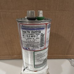 AmRad USA2221BA Motor-Run Capacitor 60/10 440/370 VAC 2in Dia Universal