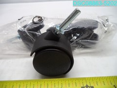 QTY=4: 1-1/2″ OD X 1-1/2″ W TWIN WHEEL CASTER STEM 1″ L X 1/4″ D