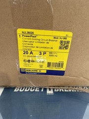 Square D HJL36020 PowerPact Circuit Breaker, 20A 3-Pole 600VAC 50/60Hz￼