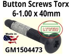 (10) M6-1.00 x 40mm Button Screw GM1504473