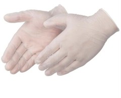 Duraskin Clear Vinyl Disposable Gloves 10/100 #2910 Large