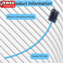 4 PCS Condensate Flexible Drain Brush, 15.7 in Nylon and PVC Drain Line Cleaning