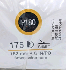 3M 01439 Stikit Gold Sanding Disc Roll 6 Inch P180A Grit (175 Discs/Roll)