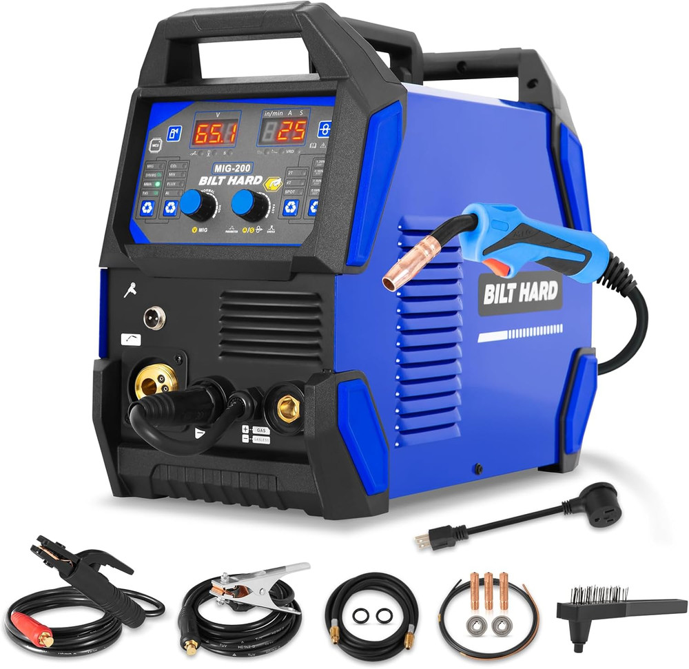 200A -110V/220V 6-In-1 Welding Machine Aluminum Mig/Flux Core Mig/Lift Tig/Stic