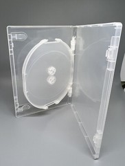 2 PCS TOP QUALITY 14MM SLIM QUAD (4) DISC DVD CASE, SUPER CLEAR, CLIP, DC1404CLR