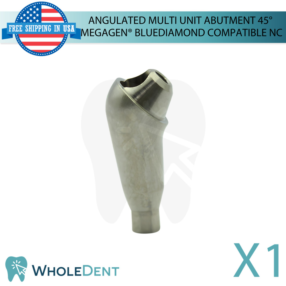 1X Angulated Multi Unit 45° Prosthetic NC Compatible with Megagen® BlueDiamond