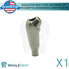1X Angulated Multi Unit 45° Prosthetic NC Compatible with Megagen® BlueDiamond