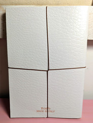 3 Bieffe Handmade Journal Notebook Made in Italy White Faux Leather Cross Logo