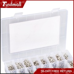 Findmall 780 PCS Pan Head Sheet Metal Screws Assortment Kit #4#6#8#10 Stainless
