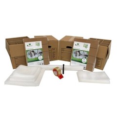 UBMOVE Kitchen Moving Box & Supplies Kit #1 4 boxes with Dish/Glass Inserts