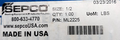 Sepco ML2225 Size 1/2 Compression Packing