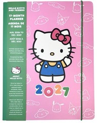 2026 – 2027 Sanrio HELLO KITTY 17 Months Monthly Planner Pink Green Size MEDIUM