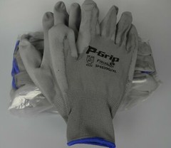 LOT OF 144 Pairs LIBERTY P-GRIP WORK GLOVES GREY PU POLYURETHANE PALM SP4639G