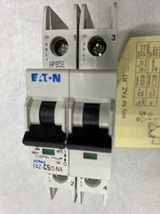 NEW Eaton FAZ-C5/2-NA 2 Pole 5 Amp 277/480V FAZC52NA Circuit Breaker