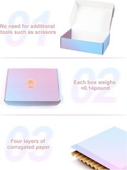 Shipping Boxes 7x5x2 Inch, Set of 50, Purple Corrugated , Mailer Packaging Bo…