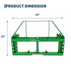 4000lb Skid Steer Pallet Fork Attachment, Quick-Connect Steel Frame, 2″ Receiver