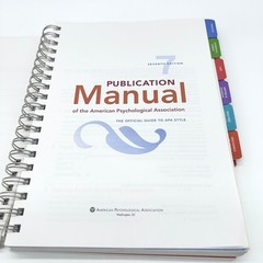 APA Publication Manual 7th Edition Spiral Bound Official Guide with Tabs 2020