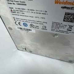 Weidmuller PRO ECO3 1469550000 DIN Rail Connect Power Supply Module 480W 24V 20A