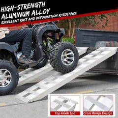 2Pcs 6000LBS 84″ x 15″ Aluminum Trailer Ramps Loading Ramps for Car ATV Truck