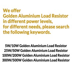 25W/50W Golden Aluminium Load Resistor Wirewound Various Values 0.1ohm – 10K ohm