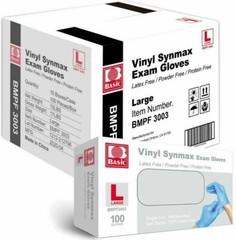 1000Pcs Disposable Synmax Vinyl Exam Gloves Latex-Free & Powder-Free -LARGE