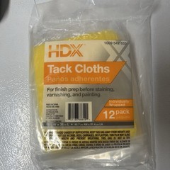 HDX Tack Cloths (144 Cloths) Individually Wrapped 18”x36” Cotton-New!