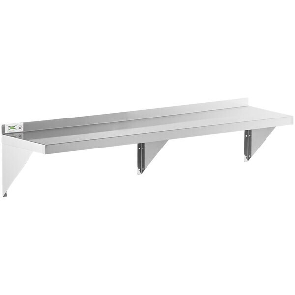 12″W x 60″L Stainless Steel Heavy Duty Kitchen Overshelf Solid Wall Mount Shelf