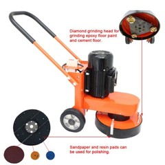 220V Cement Floor Grinder Concrete Ground Polishing Machine Diamond Chassis0-5mm