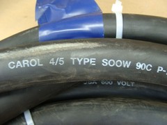 CAROL 4/5 TYPE SOOW SO 90C P-7K-123033 MSHA CABLE 600 VOLT