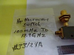 RF MICROWAVE FREQUENCY SWITCH HP 33124A GHz HEWLETT PACKARD AS IS BIN#X2-16