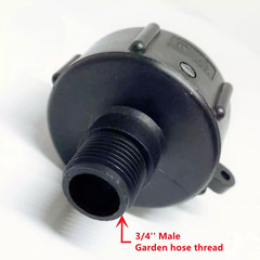 2 PACK 275 330 IBC Tote Tank Drain Adapter Fine Thrd 2 Nptx Male G Hose Adapter