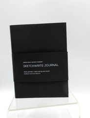 Sketch Write Sketchbook and Journal Leather Cover 4X6″ Graphic Image BLACK