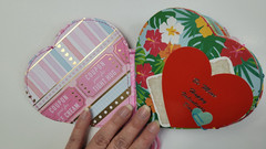 Handmade Junk Journal Heart Shaped Valentine’s – Flamingo