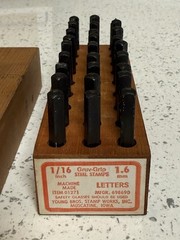 Young Bros. Steel Stamps GRUV GRIP Heavy Duty 1/16″ Letters Vintage