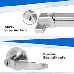 Panic Exit Push Bar Door Lock Aluminum Emergency Hardware 28–36 in Door