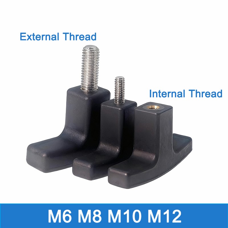 M6 M8 M10 M12 Plastic Tee Wing Knob T-Shape Clamping Thumb Screw Hand Grip Bolt